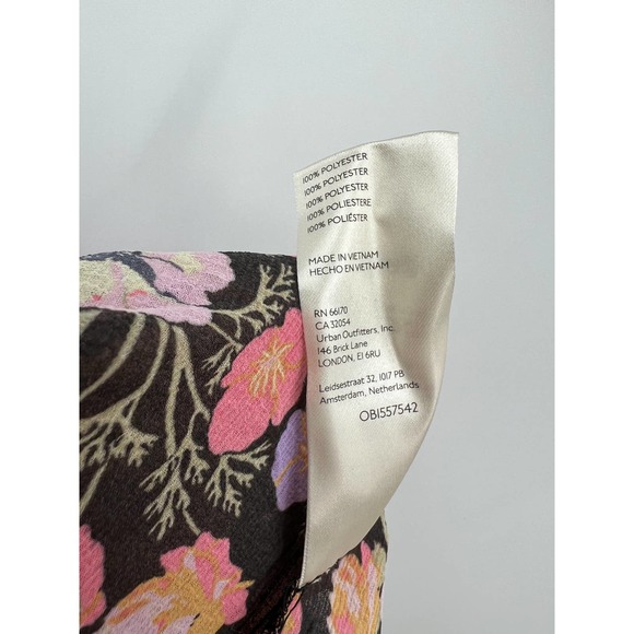 Free People Women's Maybel Blouse Size XS in Black Floral Print - Picture 6 of 6